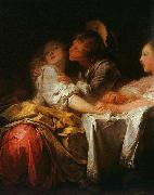 Jean-Honore Fragonard, Stolen Kiss Detail